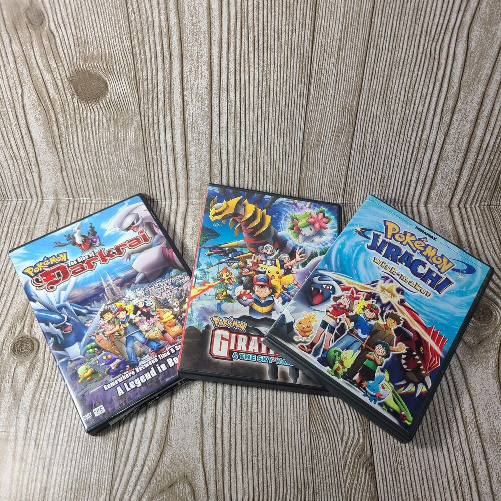 Pokemon DVD Lot of 3 Giratina Darkrai Jirachi